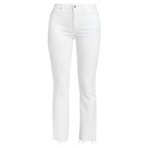 Paige Claudine Flared Crop Jeans in Lived In Crisp White Surfside Sz 25P 🤍🌊☁️